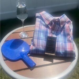 Round tree & Yorke plaid buttoned down shirt - gold label
